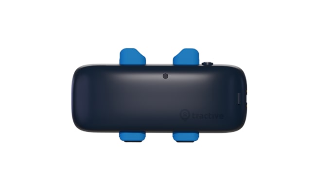 Vue de face de la version bleue du traceur Tractive GPS Dog 4