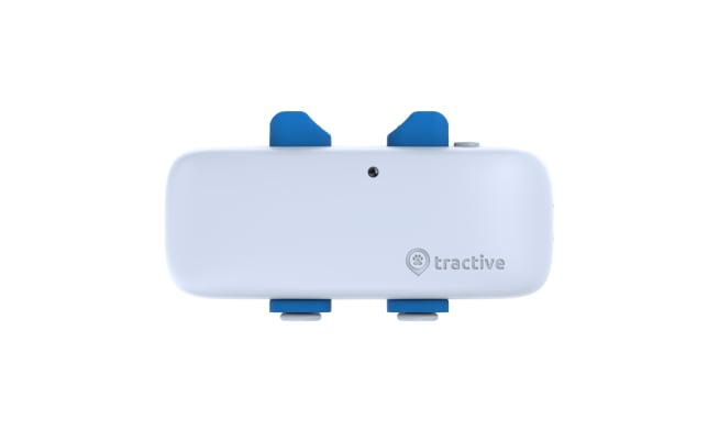 Tractive GPS Dog 4 Tracker light blue front view