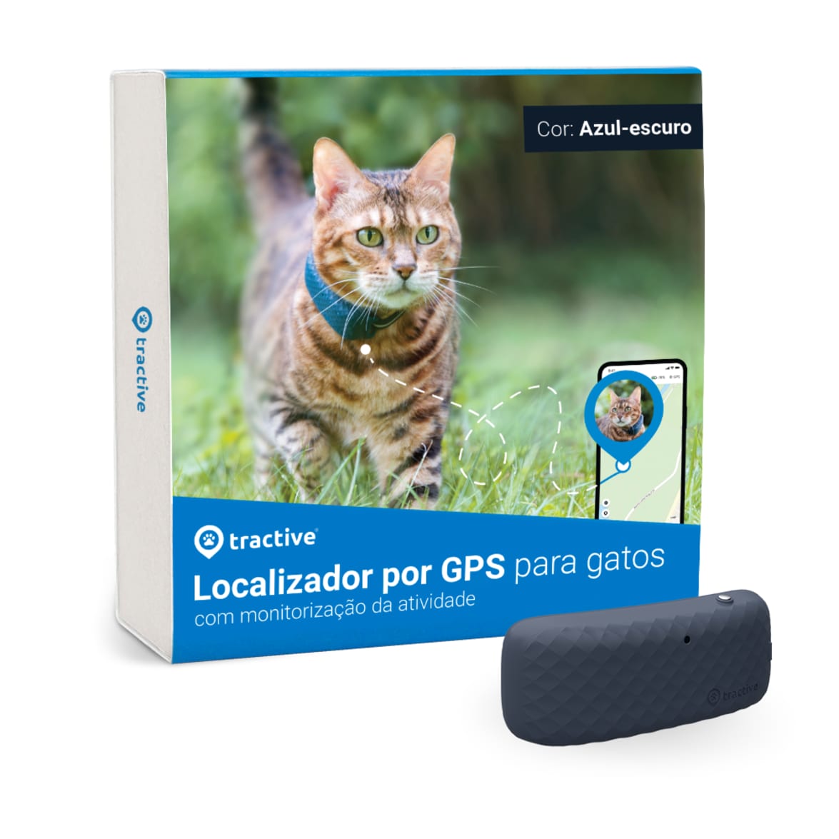 Embalagem do Tractive GPS CAT 4