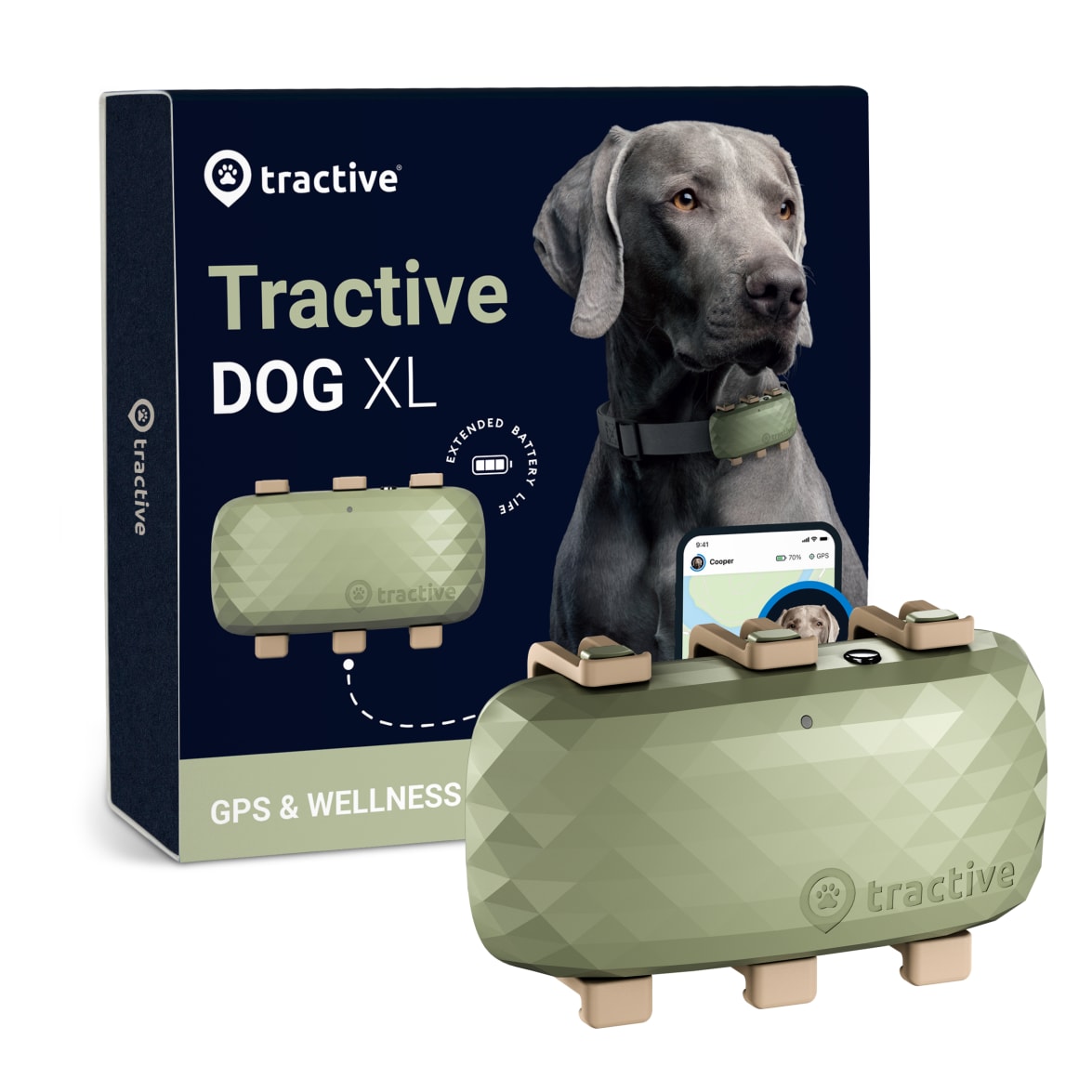 Packaging of Tractive GPS DOG 4