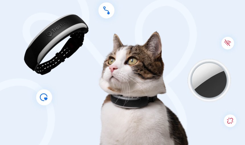 Tractive 6 Mini Cat GPS Tracker, cat, Apple Airtag for cats graphic