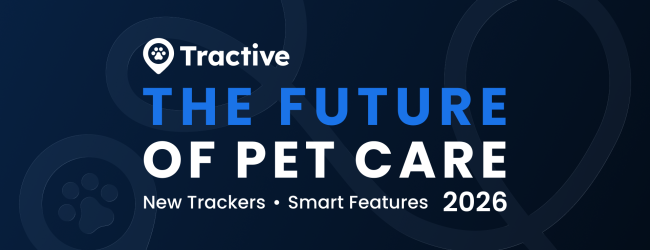 Title card for the press release for the launch of the new Tractive DOG 6 XL and Tractive CAT 6 Mini trackers and new health features.