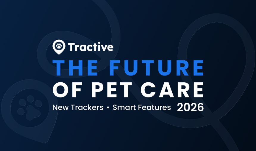 Title card for the press release for the launch of the new Tractive DOG 6 XL and Tractive CAT 6 Mini trackers and new health features.