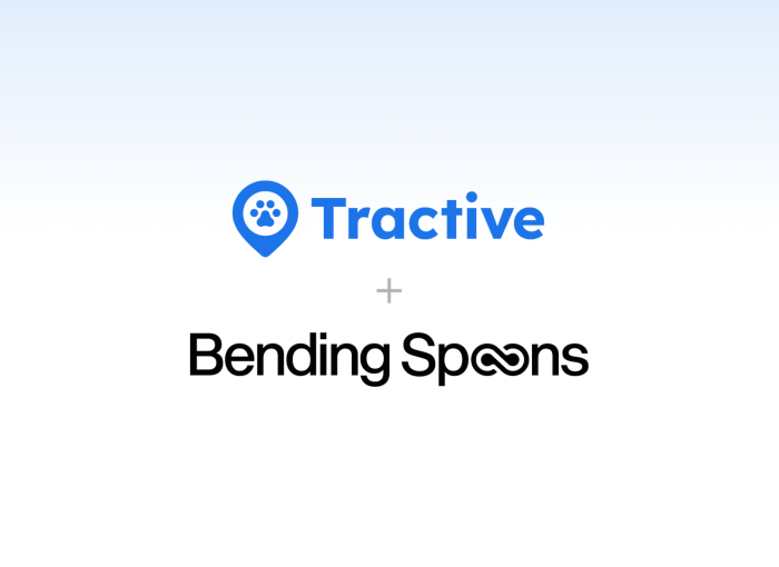 Company logos of Tractive and Bending Spoons