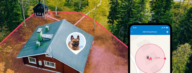 Tractive GPS -koirapaikantimen virtuaaliaitaominaisuus sovelluksessa
