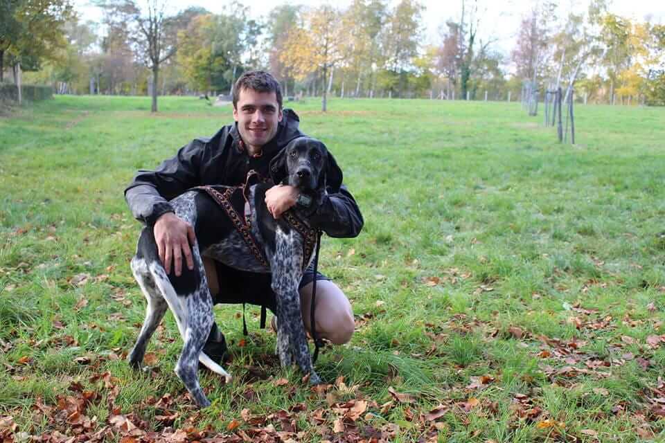 Jerome Lafourte and his dog sports companion