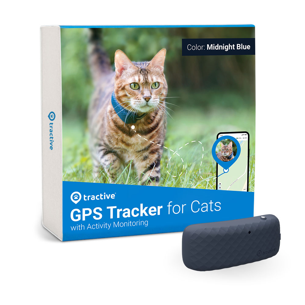 Verpakking van de Tractive GPS-tracker voor katten