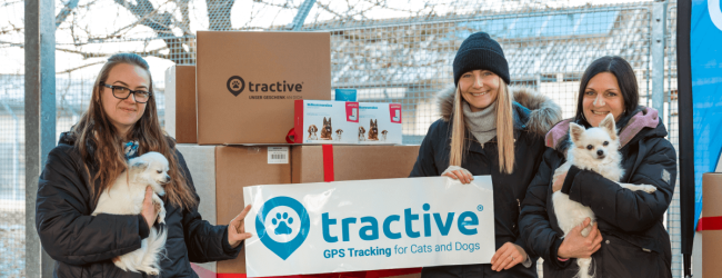 Tractive spendet 500 kg Hundefutter an Tierheim Linz