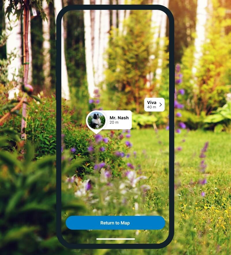 Tractive's Augmented Reality features