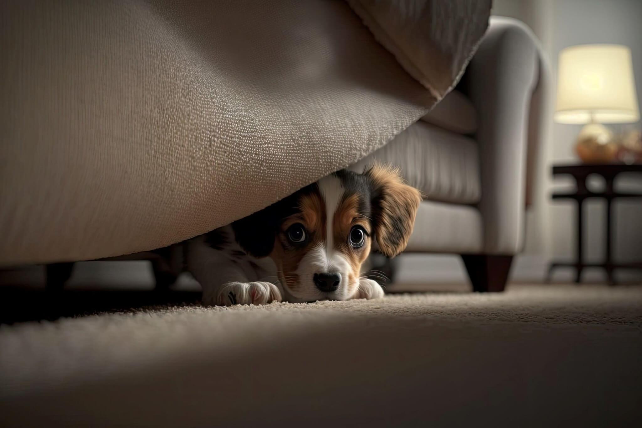 Dog going best sale under bed