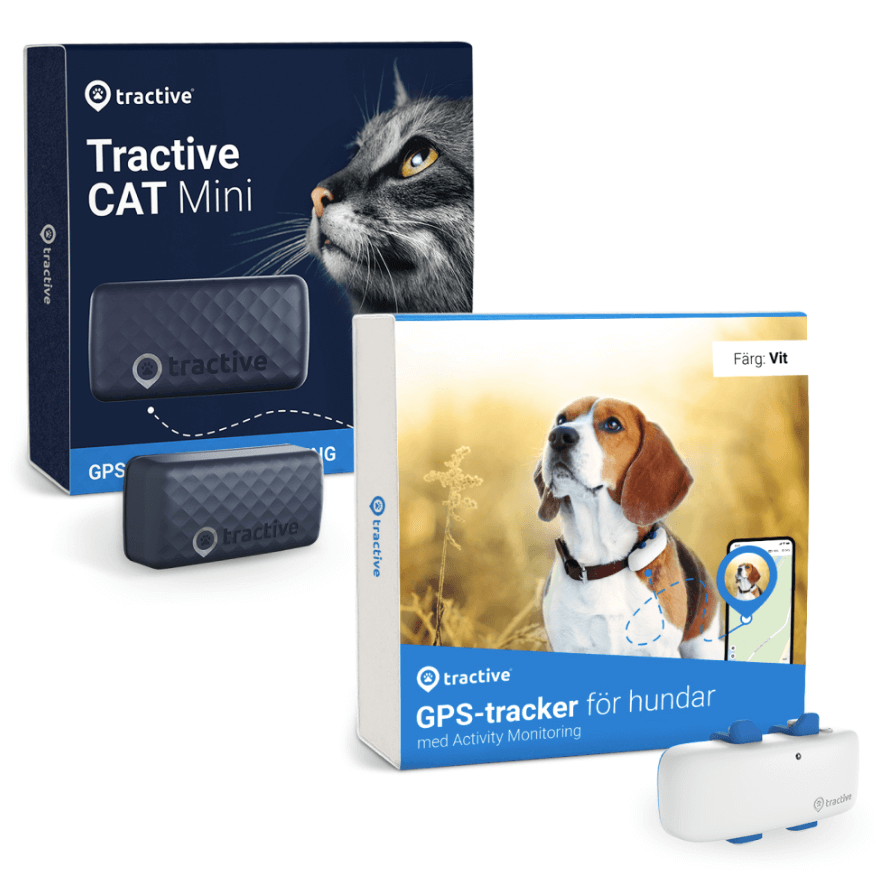 Tractive GPS för att spåra husdjur, hund-GPS och katt-GPS i förpackning