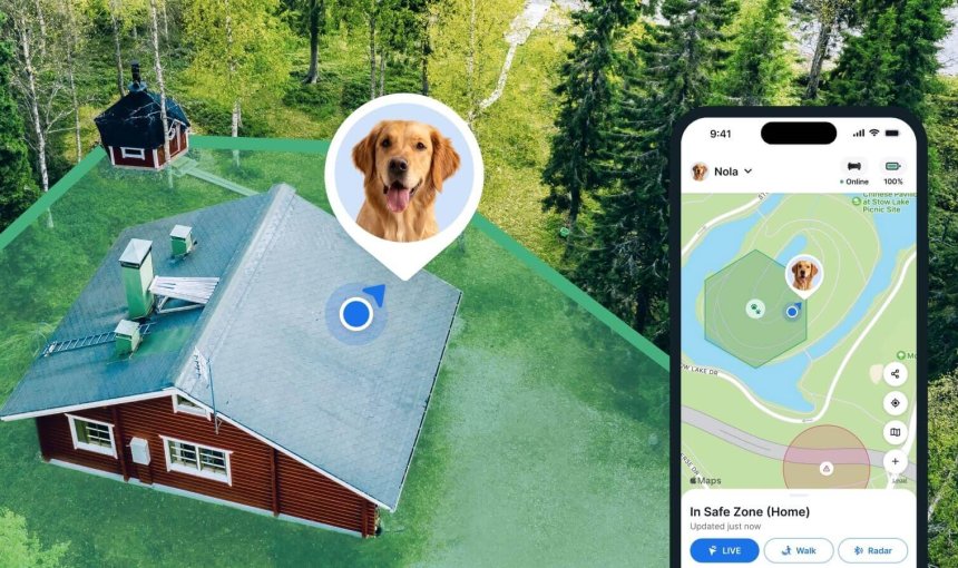Tractive GPS virtuelt hegn til kæledyr