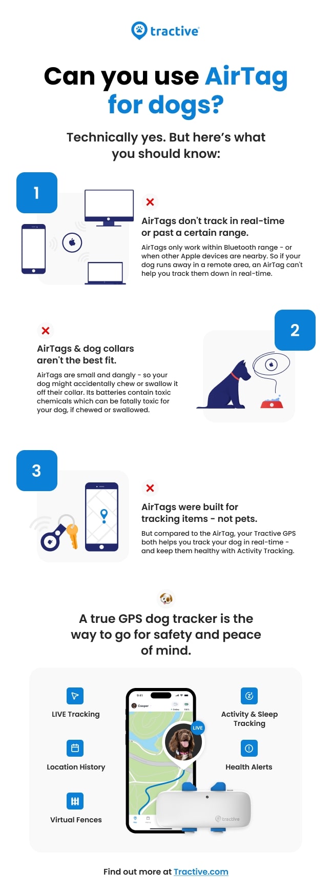 Infographic: Can you use AirTags for dogs?