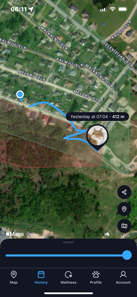 cat tracker app screenshot