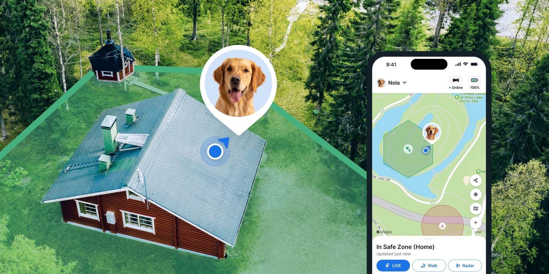 Tractive Virtual Fence til hunde