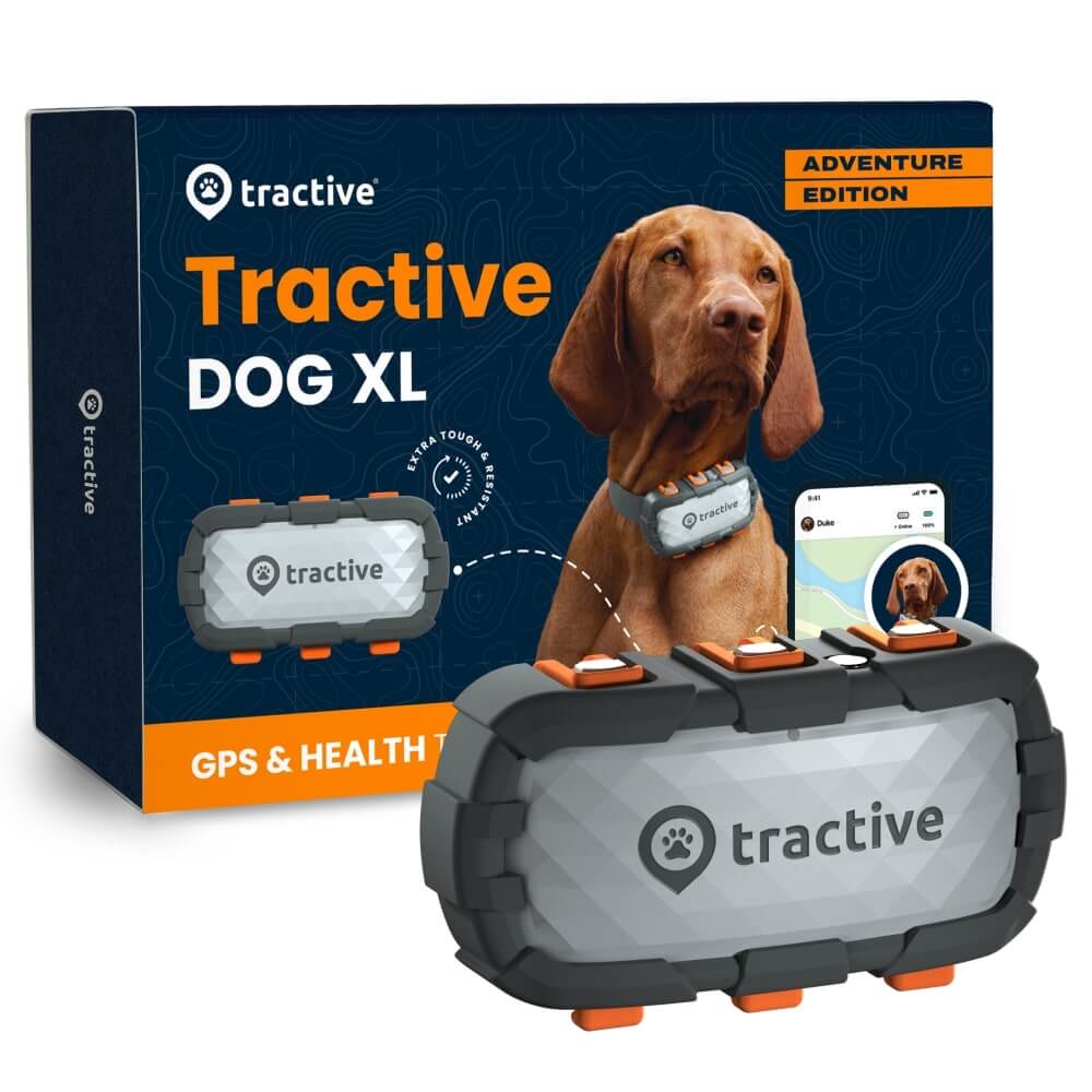 Tractive Dog XL Tracker Adventure Edition tracker + packaging