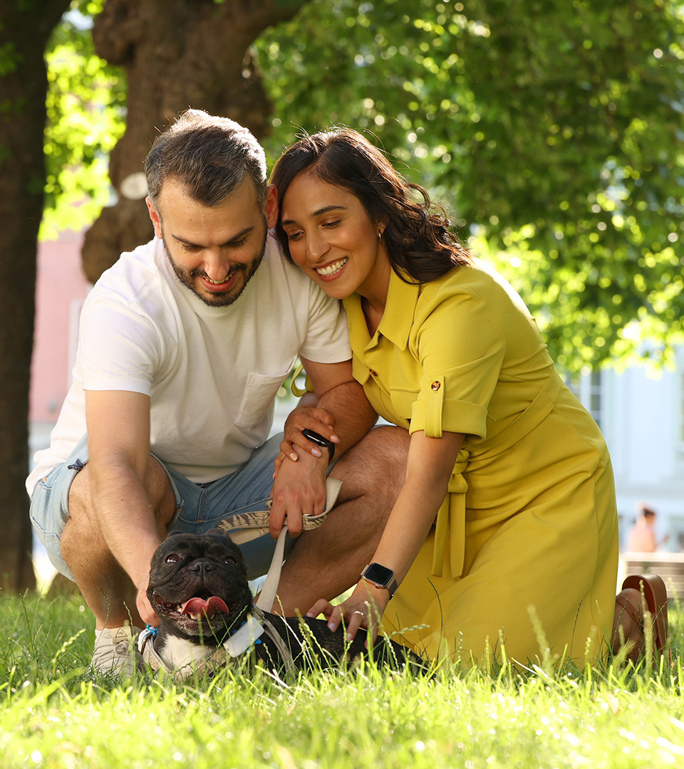 et par med deres hund med en Tractive-tracker