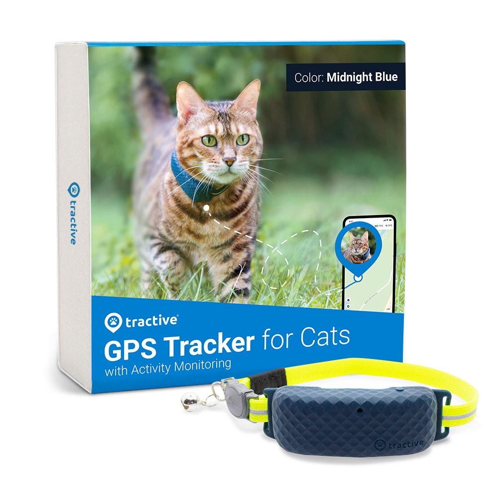 Tractive GPS Cat Tracker (collar incl.): waterproof, real-time GPS pet tracker, activity monitor, location history, escape alerts