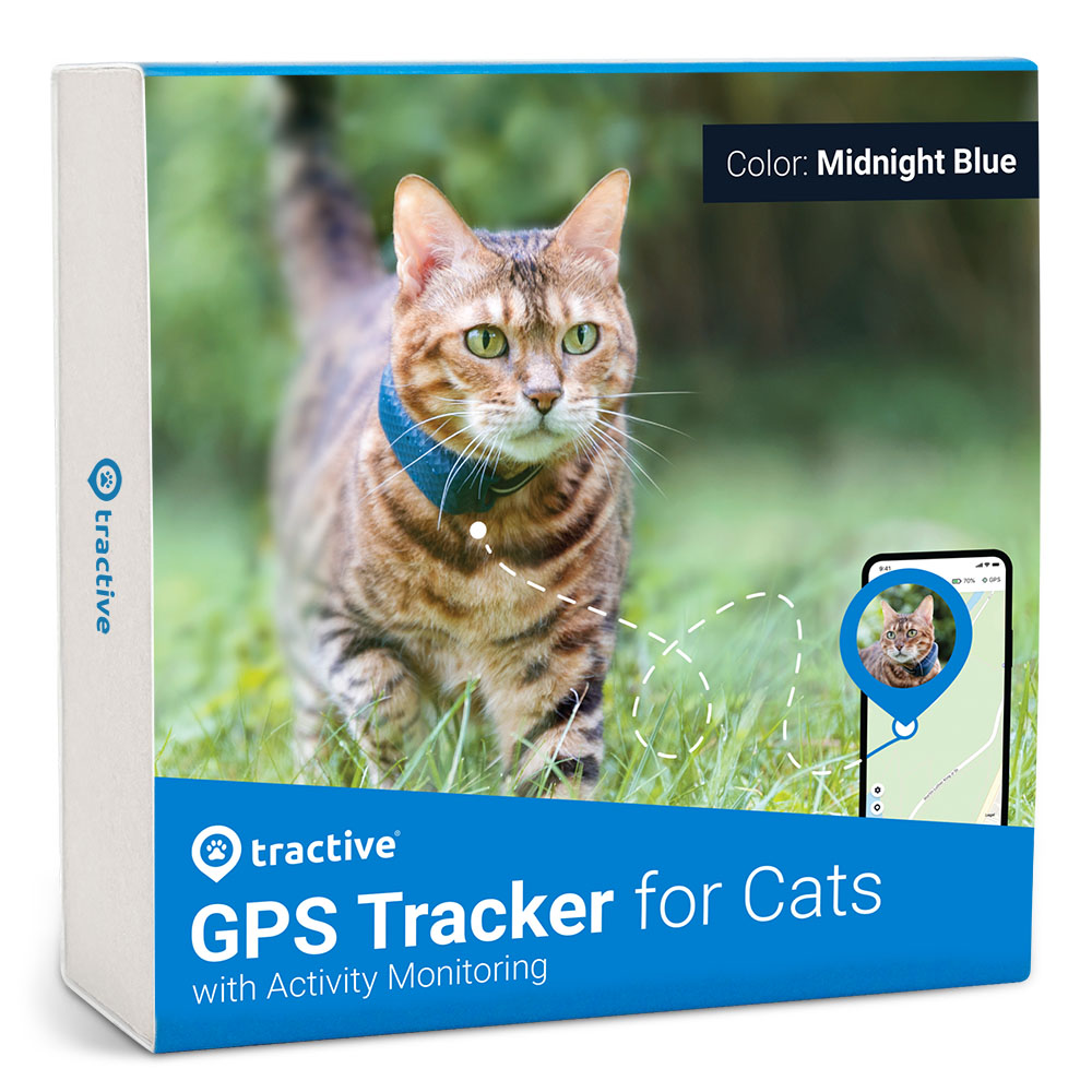 Tractive GPS Cat Tracker: waterproof, real-time GPS pet tracker, activity monitor, location history, escape alerts