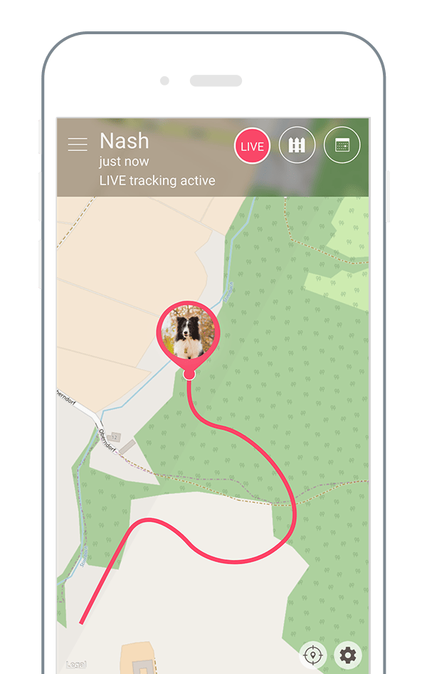 Tractive GPS App with the LIVE Tracking feature